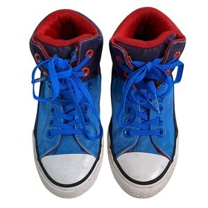 Converse All Star Slip On Sneakers Junior Size 2 Unisex Red White and Blue Shoes